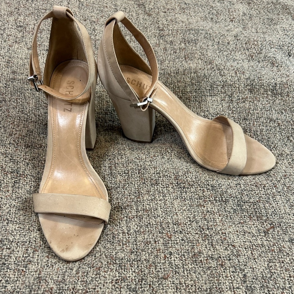 SCHUTZ Enida Suede Block Heel